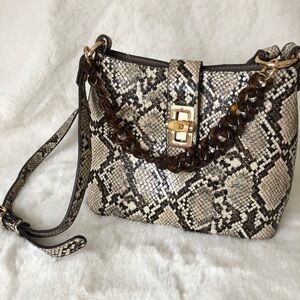 Klara natural Pynthon crossbody bag